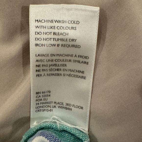 Cleobella Jade Jumpsuit Teal Navy White Striped Off the Shoulder Wide Leg Small - Picture 9 of 13